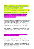 WGU C955 OBJECTIVE ASSESSMENT &NewLine;APPLIED PROBABILITY AND &NewLine;STATISTICS OA EXAM QUESTIONS AND &NewLine;ANSWERS GRADED A&plus; TEST BANK