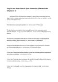 Drug Use and Abuse&colon; Exam &num;1 Quiz &ndash; Answer Key & Review Guide &lpar;Chapters 1&ndash;5&rpar;