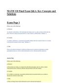 MATH 110 Final Exam Questions and Answers&colon; Key Concepts and Solutions&vert; Latest Update