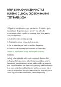 NRNP 6540 ADVANCED PRACTICE &NewLine;NURSING CLINICAL DECISION MAKING &NewLine;TEST PAPER 2026 