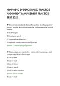 NRNP 6540 EVIDENCE BASED PRACTICE &NewLine;AND PATIENT MANAGEMENT PRACTICE &NewLine;TEST 2026