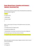 Emory Wound Exam 1 Questions and Answers&vert; 2026&sol;27 Updated&vert; Guaranteed Pass