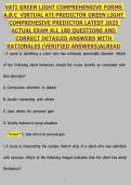 VATI Green Light Comprehensive Review Forms A&ndash;C &vert; Nursing Exam Study Guide &vert; NCLEX Readiness Practice 180&plus; Questions & Answers With Rationale Latest test &vert; Updated 2025&sol;2026