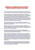 NURSING 105&colon; FUNDAMENTALS FINAL LIPPINCOTT CONCEPTS EXAM WITH COMPLETE SOLUTIONS