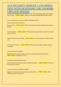 ACE SECURITY MODULE 1 CHAMPION &NewLine;TEST WITH QUESTIONS AND ANSWERS &NewLine;UPDATED 2026&sol;2027 