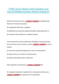 TFM01 Exam Newest 2026 Questions and &NewLine;Correct Detailed Answers Already Graded A&plus; 