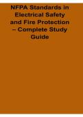 NFPA Standards in Electrical Safety and Fire Protection Complete Study Guide Code Compliance Exam Review Test Bank with Solution 2025&sol; 2026