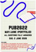 PUB2622 May&sol;June &lpar;Portfolio&rpar; Memo &vert; Due 2 June 2026
