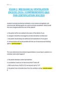 EXAM 2- MECHANICAL VENTILATION&NewLine;&lpar;NCLEX&rpar; 2026 &vert; COMPREHENSIVE Q&A&NewLine;FOR CERTIFICATION SUCCES