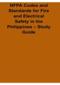 NFPA Codes and Standards for Fire and Electrical Safety in the Philippines Study Guide Code Compliance Exam Review Test Bank with Solution 2025&sol; 2026