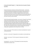 Community Health Chapter 12 &ndash; Study Guide&comma; Key Concepts & Practice Questions