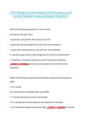 D103 Midterm Exam Newest 2026 Questions and &NewLine;Correct Detailed Answers Already Graded A&plus; 