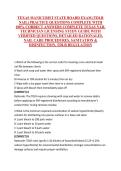 TEXAS MANICURIST STATE BOARD EXAM &lpar;TDLR NAIL&rpar; PRACTICE QUESTIONS COMPLETE WITH 100&percnt; CORRECT ANSWERS COMPLETE TEXAS NAIL TECHNICIAN LICENSING STUDY GUIDE WITH VERIFIED QUESTIONS&comma; DETAILED RATIONALES&comma; NAIL CARE PROCEDURES&comma; SANITATION & DISINFECTION&comma; TDLR RE