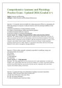 Comprehensive Anatomy and Physiology &NewLine;Practice Exam - Updated 2026 &lpar;Graded A&plus;&rpar; 