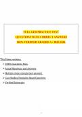 FULL GED PRACTICE TEST&NewLine;QUESTIONS WITH CORRECT ANSWERS&NewLine;100&percnt; VERIFIED GRADED A&plus; 2025-2026