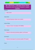 Bio 348 exam 1 ultimate study guide questions and correct answers&period;