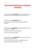 CBCI EXAM QUESTIONS & VERIFIED&NewLine;ANSWERS