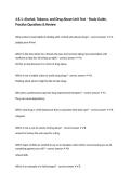 4&period;8&period;1&colon; Alcohol&comma; Tobacco&comma; and Drug Abuse Unit Test &ndash; Study Guide&comma; Practice Questions & Review
