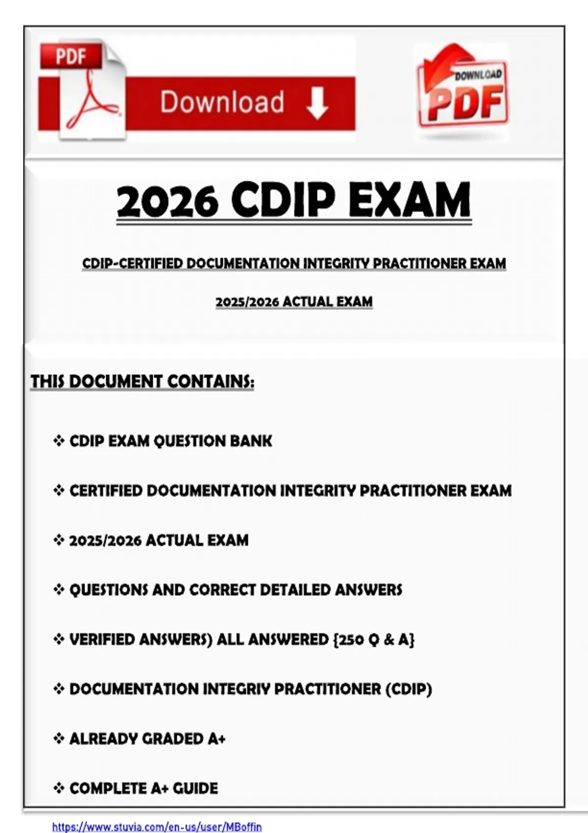 2026 CDIP EXAM CDIP-CERTIFIED DOCUMENTATION INTEGRITY PRACTITIONER EXAM ...