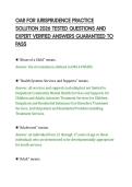 OAR FOR JURISPRUDENCE PRACTICE &NewLine;SOLUTION 2026 TESTED QUESTIONS AND &NewLine;EXPERT VERIFIED ANSWERS GUARANTEED TO &NewLine;PASS