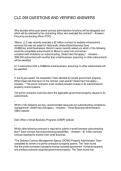 CLC 059 QUESTIONS AND VERIFIED ANSWERS