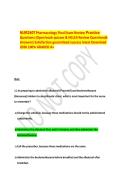NUR2407 &NewLine;Pharmacology Final Exam Review Practice &NewLine;Questions &lpar;Open book quizzes & NCLEX Review Questions& &NewLine;Answers&rpar; Satisfaction guaranteed success latest Download &NewLine;2026 100&percnt; GRADED A&plus;