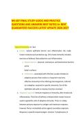 NR-507 FINAL STUDY GUIDE AND PRACTICE &NewLine;QUESTIONS AND ANSWERS BEST RATED A&plus; BEST &NewLine;GUARANTEED SUCCESS LATEST UPDATE 2026-2027 