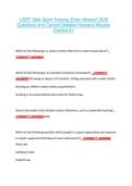 USEF Safe Sport Training Exam Newest 2026 &NewLine;Questions and Correct Detailed Answers Already &NewLine;Graded A&plus; 