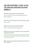PADI OPEN WATER BEING A DIVER 1 ACTUAL &NewLine;TEST PAPER 2026 QUESTIONS SOLUTIONS &NewLine;GRADED A&plus; 