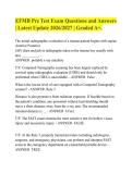 EFMB Pre Test Exam Questions and Answers&NewLine;&vert; Latest Update 2026&sol;2027 &vert; Graded A&plus;&period;