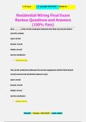 Residential Wiring Final Exam Review Questions and Answers &lpar;100- Pass