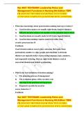 Nur 4827 TESTBANK Leadership Roles and Management Functions in Nursing 9th Edition TBW &lpar;1&rpar; &lpar;2026&sol;2027 REVISED EXAM PRACTICE GUIDE&rpar; &lpar;CONTAINS COMPLETE QUESTIONS WITH ANSWERS&rpar;