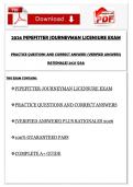 2026 PIPEFITTER JOURNEYMAN LICENSURE EXAM &NewLine;PRACTICE QUESTIONS AND CORRECT ANSWERS &lpar;VERIFIED ANSWERS&rpar; &NewLine;RATIONALES 2027 Q&A 