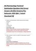 Ati Pharmacology Proctored &NewLine;Examination Questions And Correct &NewLine;Answers &lpar;Verified Answers&rpar; Plus &NewLine;Rationales 2026 Q&A &vert; Instant &NewLine;Download Pdf 