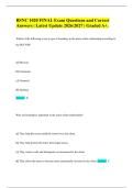 BSNC 1020 FINAL Exam Questions and Correct&NewLine;Answers &vert; Latest Update 2026&sol;2027 &vert; Graded A&plus;&period;
