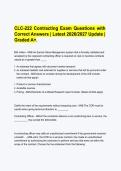 CLC-222 Contracting Exam Questions with&NewLine;Correct Answers &vert; Latest 2026&sol;2027 Update &vert;&NewLine;Graded A&plus;&period;