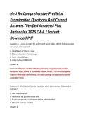 Hesi Rn Comprehensive Predictor &NewLine;Examination Questions And Correct &NewLine;Answers &lpar;Verified Answers&rpar; Plus &NewLine;Rationales 2026 Q&A &vert; Instant &NewLine;Download Pdf 