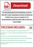 ICC Decommissioning &lpar;U2&rpar; Exam Questions & Answers 2026&ndash;2027 &vert; Latest Comprehensive Practice Test Bank with Verified Correct Answers &vert; Complete ICC U2 Decommissioning Certification Study Guide&comma; Exam Prep & Success Bundle