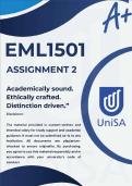 EML1501 ASSIGNMENT 2 2026 &ast;COMPLETE ANSWERS&ast; DUE DATE JUNE 2026 &lpar;BEST ANSWERS FOR THIS ASSIGNMENT&rpar;