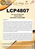 LCP4807 May June PORTFOLIO &lpar;COMPLETE ANSWERS&rpar; Semester 1 2026 - DUE 2 June 2026
