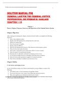 Solutions Manual for Criminal Law for the Criminal Justice Professional &lpar;ISE&rpar; &ndash; Norman M&period; Garland &lpar;All Chapters&comma; Verified&comma; A&plus; Grade&rpar;&NewLine;
