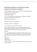 RN Maternal Newborn Online Practice Exam&NewLine;questions and answers Graded A&plus;