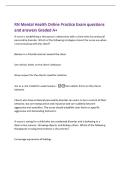 RN Mental Health Online Practice Exam questions&NewLine;and answers Graded A&plus;