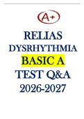 Relias Dysrhythmia Basic A &lpar;2026-2027&rpar; Complete Practice Test with Verified Answers