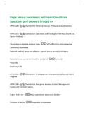 Rope rescue awareness and operations Exam&NewLine;questions and answers Graded A&plus;