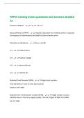 RPPO training Exam questions and answers Graded&NewLine;A&plus;