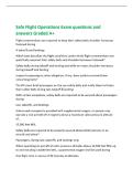 Safe Flight Operations Exam questions and&NewLine;answers Graded A&plus;