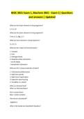 BIOC 3021 Exam 1&comma; Biochem 3021 - Exam 1&vert; Questions and answers &vert; Updated 