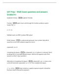 SAT Prep &ndash; Math Exam questions and answers&NewLine;Graded A&plus;