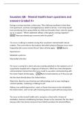 Saunders QB - Mental Health Exam questions and&NewLine;answers Graded A&plus;